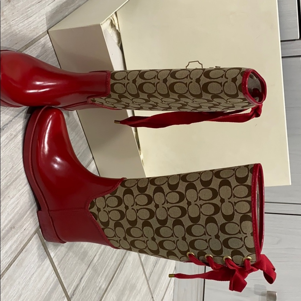 Coach Tall Rain Boots